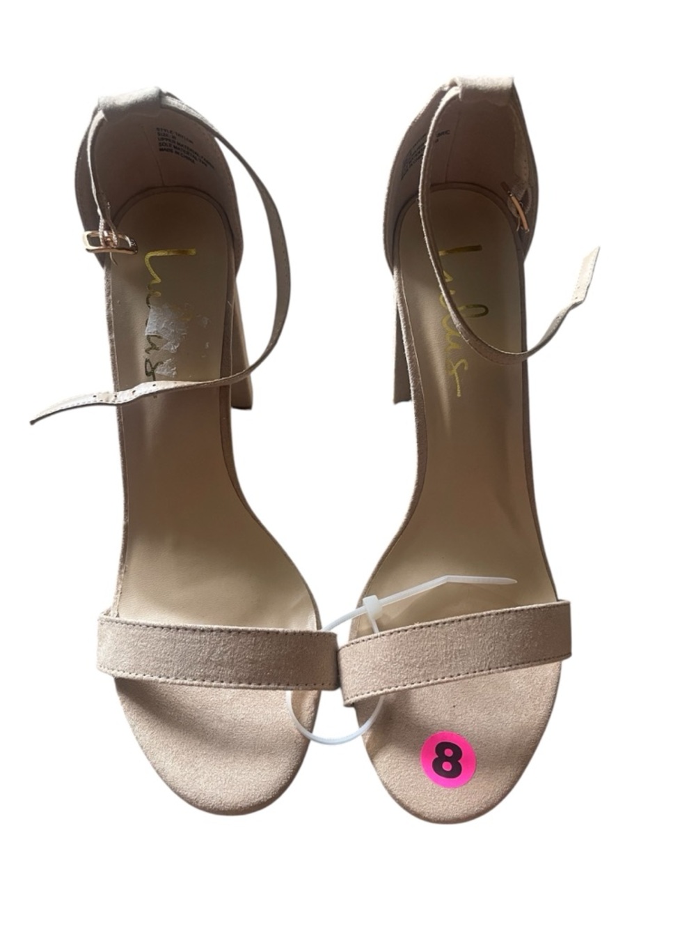 Lulu's Blush Ankle-Strap Block Heels